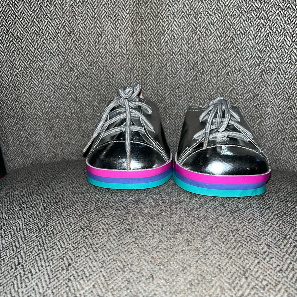Build-A-Bear Workshop Metallic Tri-Color Sole Sneakers Build a Bear Shoes
